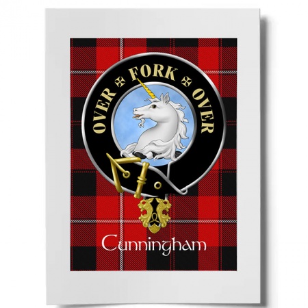 Cunningham Scottish Clan Crest Ready to Frame Print