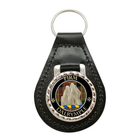 Dalrymple Scottish Clan Crest Leather Key Fob