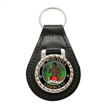 Darroch Scottish Clan Crest Leather Key Fob