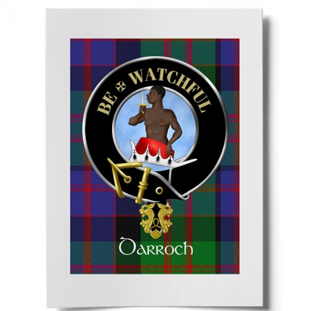 Darroch Scottish Clan Crest Ready to Frame Print