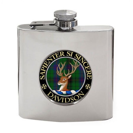 Davidson Scottish Clan Crest Hip Flask