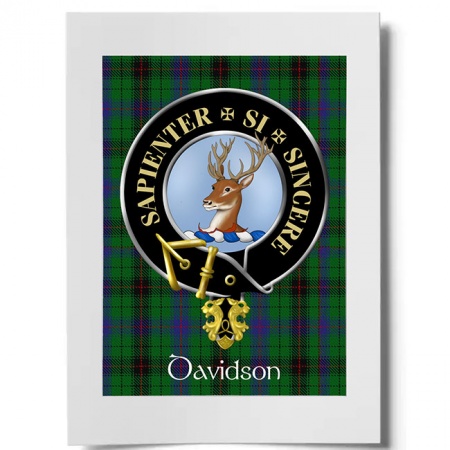 Davidson Scottish Clan Crest Ready to Frame Print