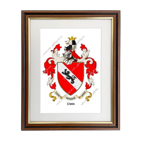 Davies (Wales) Coat of Arms Framed Print