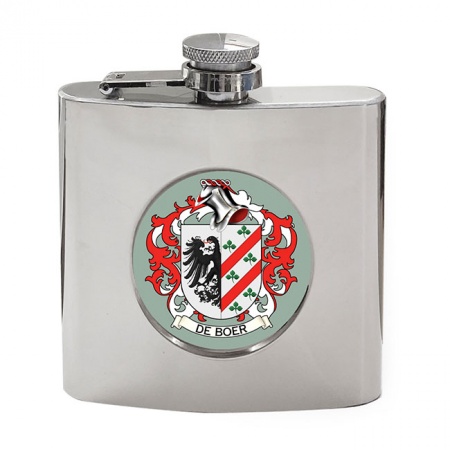 de Boer (Netherlands) Coat of Arms Hip Flask
