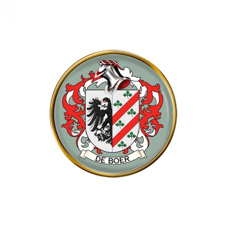 de Boer (Netherlands) Coat of Arms Pin Badge