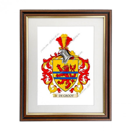 de Groot (Netherlands) Coat of Arms Framed Print