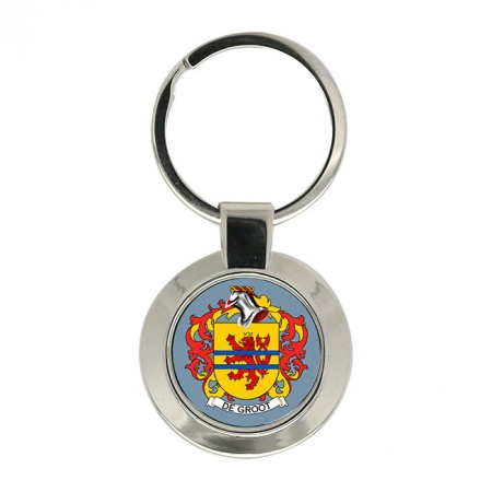 de Groot (Netherlands) Coat of Arms Key Ring