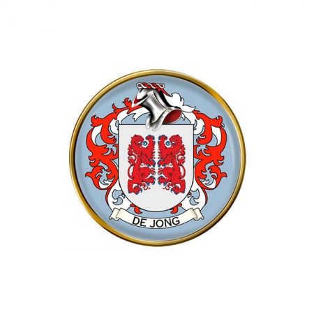 de Jong (Netherlands) Coat of Arms Pin Badge