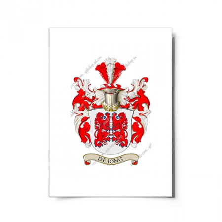 de Jong (Netherlands) Coat of Arms Print