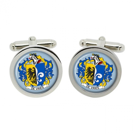 de Vries (Netherlands) Coat of Arms Cufflinks