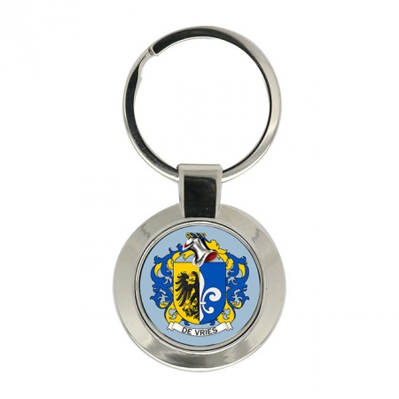 de Vries (Netherlands) Coat of Arms Key Ring