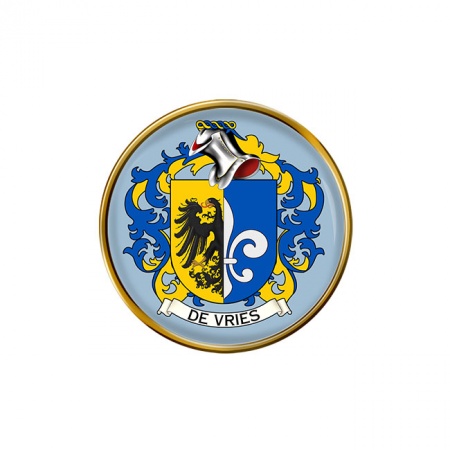 de Vries (Netherlands) Coat of Arms Pin Badge