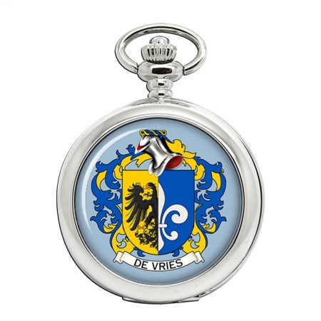 de Vries (Netherlands) Coat of Arms Pocket Watch
