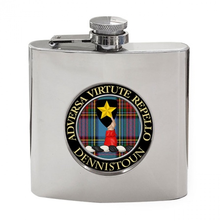 Dennistoun Scottish Clan Crest Hip Flask