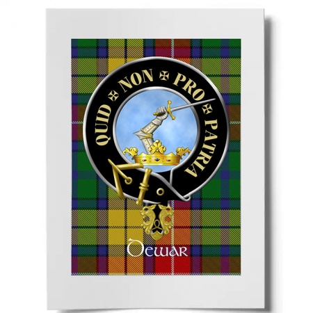 Dewar Scottish Clan Crest Ready to Frame Print