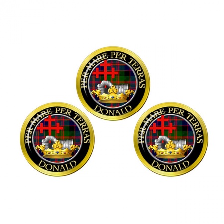 Donald of MacDonald Scottish Clan Crest Golf Ball Markers