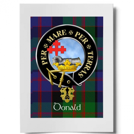 Donald of MacDonald Scottish Clan Crest Ready to Frame Print
