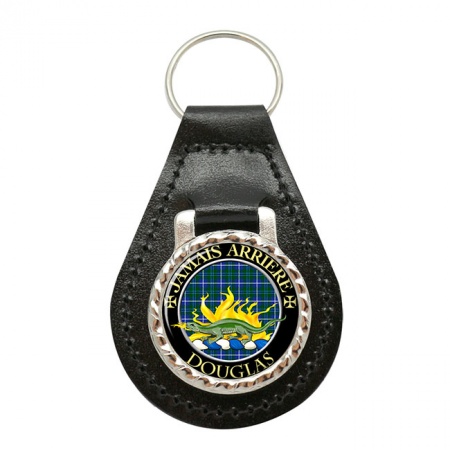 Douglas Scottish Clan Crest Leather Key Fob
