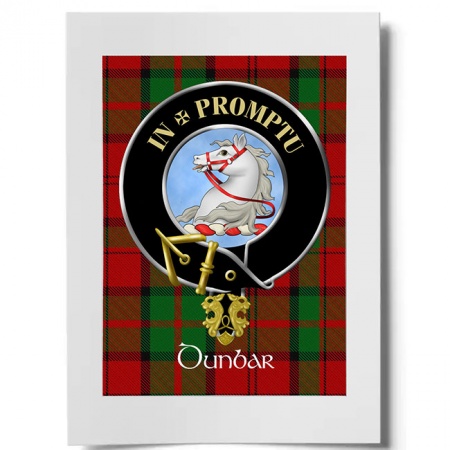 Dunbar Scottish Clan Crest Ready to Frame Print