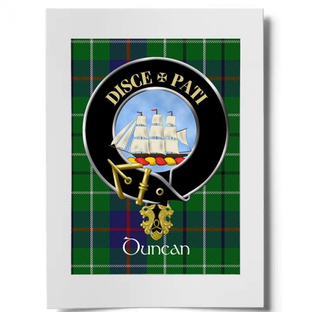 Duncan Scottish Clan Crest Ready to Frame Print