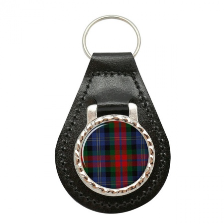 Dundas Scottish Tartan Leather Key Fob