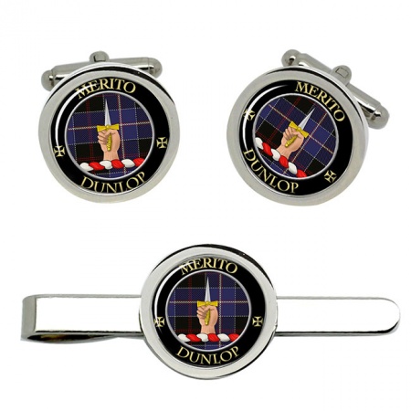 Dunlop Scottish Clan Crest Cufflink and Tie Clip Set