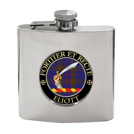 Eliott Scottish Clan Crest Hip Flask