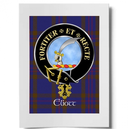 Eliott Scottish Clan Crest Ready to Frame Print