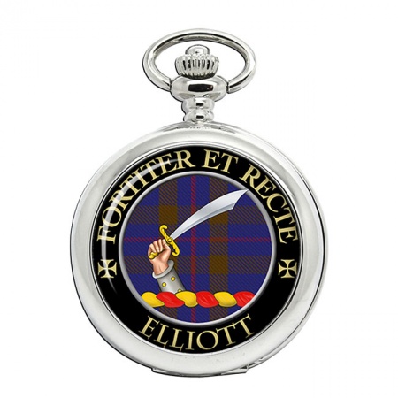 Elliott Scottish Clan Crest Pocket Watch