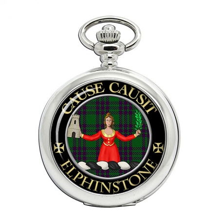 Elphinstone Scottish Clan Crest Pocket Watch