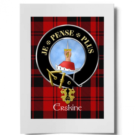 Erskine Scottish Clan Crest Ready to Frame Print