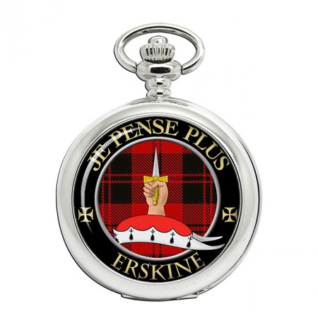 Erskine Scottish Clan Crest Pocket Watch
