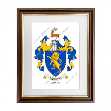 Evans (Wales) Coat of Arms Framed Print