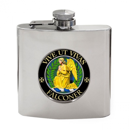 Falconer Scottish Clan Crest Hip Flask