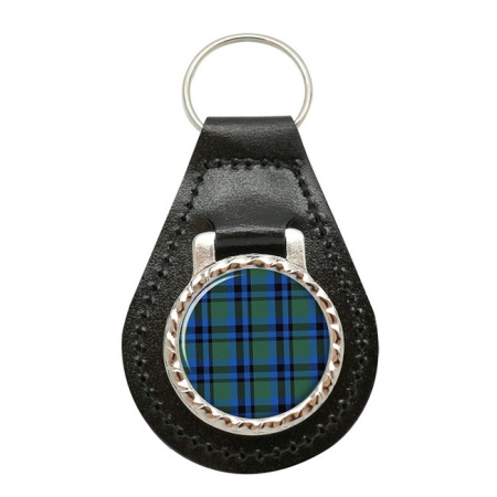 Falconer Scottish Tartan Leather Key Fob