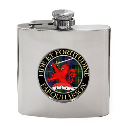 Farquharson Scottish Clan Crest Hip Flask
