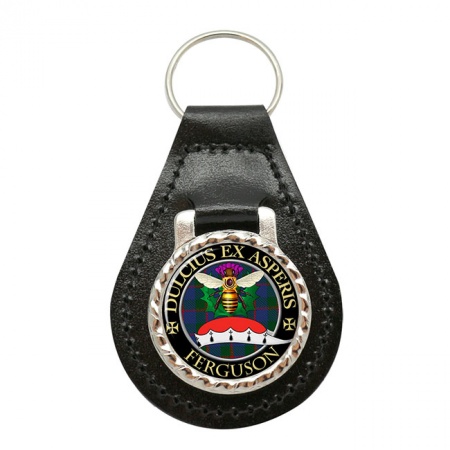Ferguson Scottish Clan Crest Leather Key Fob