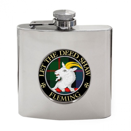 Fleming Scottish Clan Crest Hip Flask