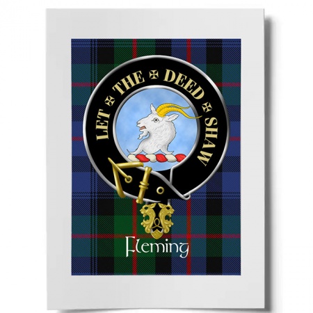 Fleming Scottish Clan Crest Ready to Frame Print
