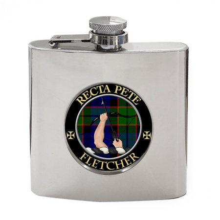 Fletcher of Dunans Scottish Clan Crest Hip Flask