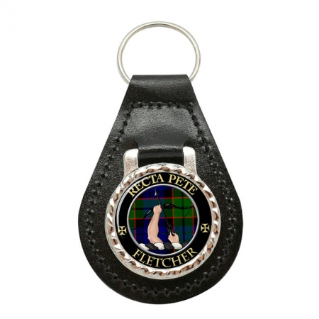 Fletcher of Dunans Scottish Clan Crest Leather Key Fob