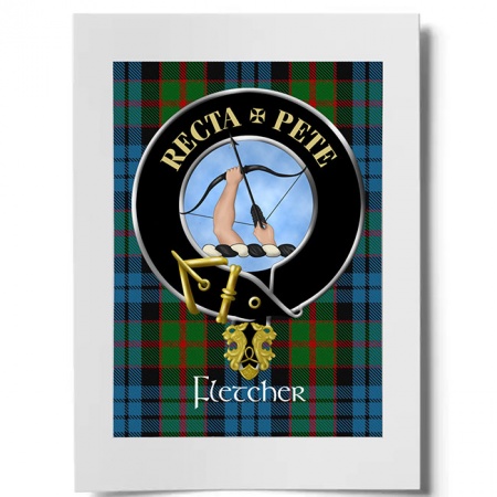 Fletcher of Dunans Scottish Clan Crest Ready to Frame Print