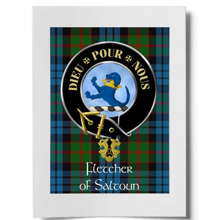 Fletcher of Saltoun Scottish Clan Crest Ready to Frame Print