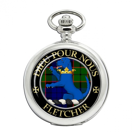Fletcher of Saltoun Scottish Clan Crest Pocket Watch