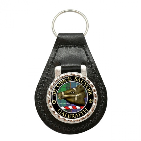 Galbraith Scottish Clan Crest Leather Key Fob