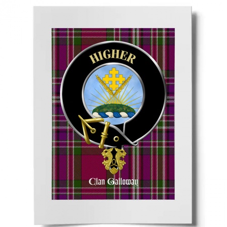 Galloway Scottish Clan Crest Ready to Frame Print