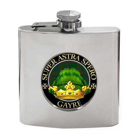 Gayre Scottish Clan Crest Hip Flask