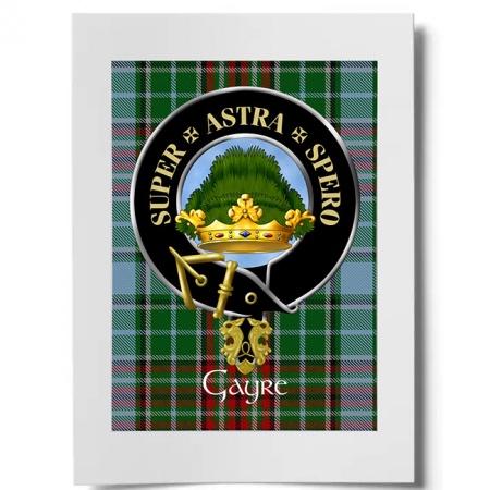 Gayre Scottish Clan Crest Ready to Frame Print