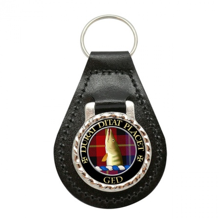 Ged Scottish Clan Crest Leather Key Fob