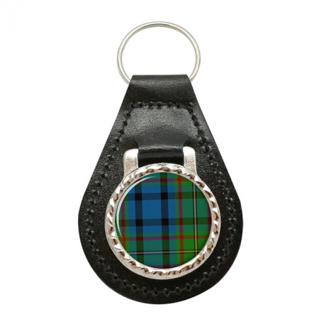 Gillies Scottish Tartan Leather Key Fob